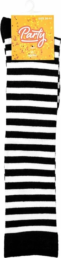 Kniekousen Met Strepen | Zwart/wit | Maat 41/46 | Kniekousen Heren | Kniekousen Carnaval | Kniekousen | Carnaval Accessoires | Carnaval | Feestkleding | Apollo 4 Kniekousen Met Strepen | Zwart/wit | Maat 41/46 | Kniekousen Heren | Kniekousen Carnaval | Kniekousen | Carnaval Accessoires | Carnaval | Feestkleding | Apollo - Afbeelding 4