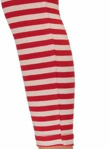 Legging Dames | Stripes | Rood/Wit | Maat L/XL | Legging | Feestlegging | Legging Carnaval | Legging Meisje | Leggings | Apollo