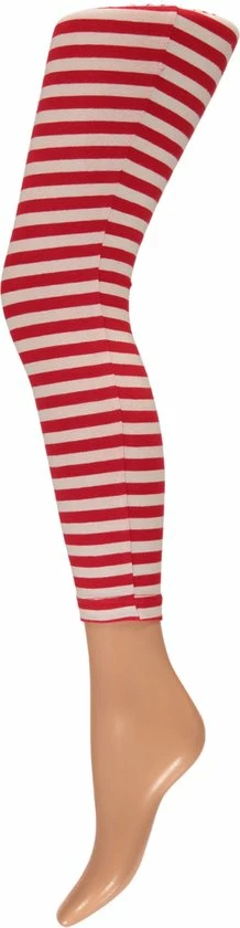 Legging Dames | Stripes | Rood/Wit | Maat L/XL | Legging | Feestlegging | Legging Carnaval | Legging Meisje | Leggings | Apollo 1 Legging Dames | Stripes | Rood/Wit | Maat L/XL | Legging | Feestlegging | Legging Carnaval | Legging Meisje | Leggings | Apollo