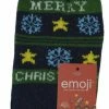 Inter Socks Emoji Kerstsokken - Happy Unisex Huissokken - Extra Warm En Zacht - Anti-Slip - Huttensocken Emoji Sterogen- One Size
