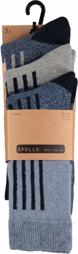 Badstof Sokken Casual | Multi Blauw | Maat 36/41 | 3-Pak | Sokken Dames | Warme Sokken Dames | Dikke Sokken Dames | Sokken Dames Maat 39 42 | Apollo 2 Badstof Sokken Casual | Multi Blauw | Maat 36/41 | 3-Pak | Sokken Dames | Warme Sokken Dames | Dikke Sokken Dames | Sokken Dames Maat 39 42 | Apollo - Afbeelding 2