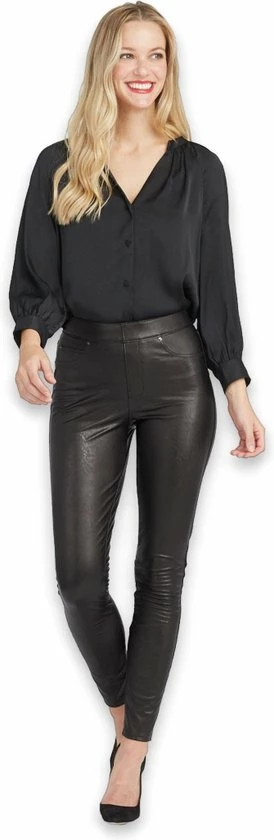 Spanx Leather Like Ankle Pant | Zwart 1 Spanx Leather Like Ankle Pant | Zwart