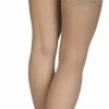 Annes Styling Annes Huidskleur Dunne Plus Size Hold Up Kousen Met Naad Calze 20 Denier, Maat XXL/XXXL (7/8)