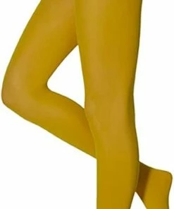 Dames Feest Legging | Geel | 60 Denier | Maat XXL | Gekleurde Legging | Neon Legging | Leggings | Legging Carnaval | Legging Meisje | Carnavalskleding | Apollo