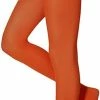 Dames Feest Legging | Fluor Oranje | 60 Denier | Maat XXL | Leggings | Legging Carnaval | Carnavalskleding | Gekleurde Legging | Neon Legging | Legging Meisje | Apollo