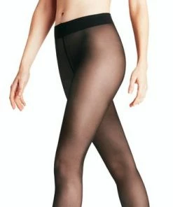 FALKE Sneaker Versterkte Fijne Panty Zonder Patroon Transparante Dunne Met Sneaker Sok Sheer 20 Denier Zwart Dames Panty - Maat L