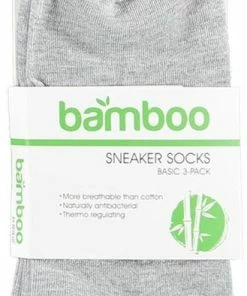 Angro Apollo 6-Pack Bamboe Sneakersokken 121473 Unisex - Grijs - Maat 43-46