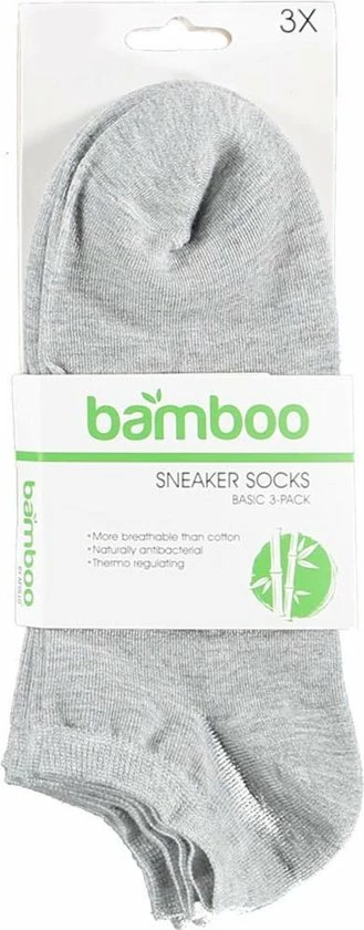 Angro Apollo 6-Pack Bamboe Sneakersokken 121473 Unisex - Grijs - Maat 43-46 1 Angro Apollo 6-Pack Bamboe Sneakersokken 121473 Unisex - Grijs - Maat 43-46