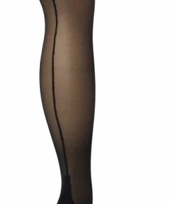 Bonnie Doon Dames Hold Up Met Bies Maat S/M Zwart - Brede Band Met Siliconen - Classic Lace Hold Up - Zakt Niet Af - Bies Aan Achterkant - Panty Zonder Broekje - Siliconenrand - Blijven Perfect Plakken - Panty Kousen - Black - BP201704