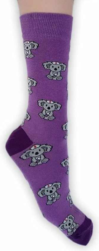 Hospitrix 3 Stuks Dames Sokken Verpleegkundige Koala Maat 37-41 2 Hospitrix 3 Stuks Dames Sokken Verpleegkundige Koala Maat 37-41 - Afbeelding 2