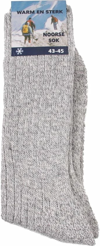 Merkloos IZZLE Noorse Sok Thermo - Grijs - Maat 43/45 – 1 Paar 1 Merkloos IZZLE Noorse Sok Thermo - Grijs - Maat 43/45 – 1 Paar