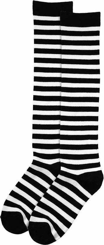 Kniekousen Met Strepen | Zwart/wit | Maat 41/46 | Kniekousen Heren | Kniekousen Carnaval | Kniekousen | Carnaval Accessoires | Carnaval | Feestkleding | Apollo 2 Kniekousen Met Strepen | Zwart/wit | Maat 41/46 | Kniekousen Heren | Kniekousen Carnaval | Kniekousen | Carnaval Accessoires | Carnaval | Feestkleding | Apollo - Afbeelding 2