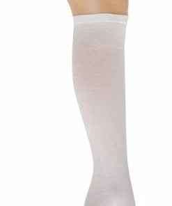 Dames Kniekous Marianne Katoen Wit-ONE ( 1mt)
