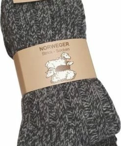 Merkloos SOCKE © /Klassieke Noorse Sok/Warme Noorse Sokken/"Grof Gebreid"/Maat: 35-38/Dames Huissokken & Bedsokken/2 Paar