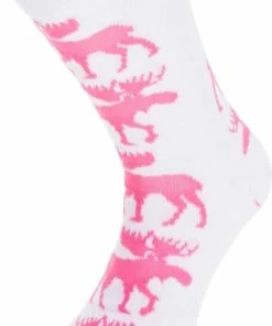 Robin Ruth Kerstsokken Vrouwen Maat 36-42 - Kerst - Sokken - Eland - Roze - Wit