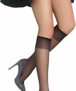 Merkloos 4 Pack 15 Denier Kniekousen Panty Dames Panty - Zwart - Sbeige- Veld - Grijs -beenmode Verkoop 406x840