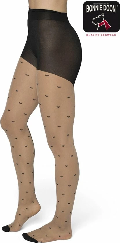 Bonnie Doon Dames Hartjes Panty 30 Denier Off White Maat S/M - Hartjes En Ruitjes - Chique Panty - Hart Dessin - Brede Boord - Comfort - Geruite Print - Little Hearts Tights - Feestelijk - Gebroken Wit - Ecru - Crème - Ivory - BP201905.2 4 Bonnie Doon Dames Hartjes Panty 30 Denier Off White Maat S/M - Hartjes En Ruitjes - Chique Panty - Hart Dessin - Brede Boord - Comfort - Geruite Print - Little Hearts Tights - Feestelijk - Gebroken Wit - Ecru - Crème - Ivory - BP201905.2 - Afbeelding 4