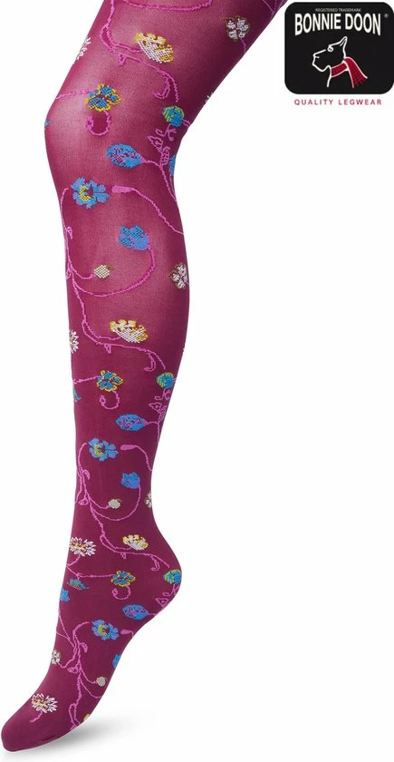 Bonnie Doon Bloemen Panty 80 Denier Roze/Paars Dames Maat S/M - Bloemen Print - Gladde Naden - Maximaal Draagcomfort - Floral Tights - Chique Panty - Feestelijk - Gebloemd - Kleurrijk - Bloemenprint - Crushed Violets - BP221906.10 1 Bonnie Doon Bloemen Panty 80 Denier Roze/Paars Dames Maat S/M - Bloemen Print - Gladde Naden - Maximaal Draagcomfort - Floral Tights - Chique Panty - Feestelijk - Gebloemd - Kleurrijk - Bloemenprint - Crushed Violets - BP221906.10