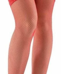 Fiore Visnet Hold Up Kousen Maat M (rood)
