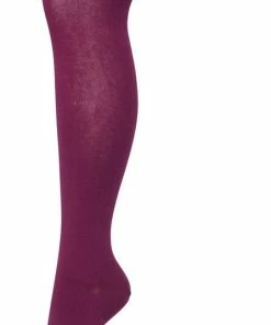 Bonnie Doon Biologisch Katoenen Maillot Dames Donker Paars Maat 40/42 L - Uitstekende Pasvorm - Gladde Naden - OEKO-TEX Gecertificeerd - Bio Cotton Tights - Duurzaam Huidvriendelijk Bio Katoen - Paars/Rood - Crushed Violets - BP051900.82