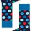Happy Socks Big Dot Sokken - Blauw/Groen - Maat 36-40