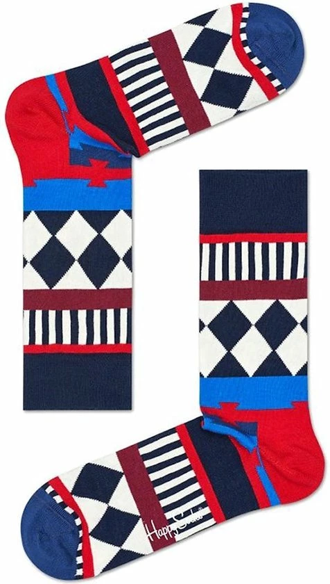 Happy Socks Disco Tribe Anniversary Sokken - Blauw/Rood/Zwart - Maat 36-40 1 Happy Socks Disco Tribe Anniversary Sokken - Blauw/Rood/Zwart - Maat 36-40