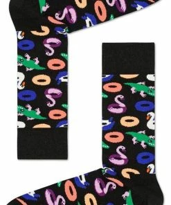 Happy Socks Sokken Pool Party | Zwart | Maat 36-40