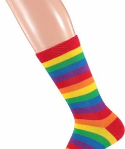 Feest Sokken Met Strepen | Rainbow Kleuren 36/41 | Gekleurde Sokken | Carnaval | Party Sokken Heren | Apollo