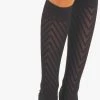 Aristoc 40 Denier Chevron Chocolate Kneehigh - One Size -