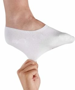 Merkloos Witte No Show Sneakersokken - Maat 43/46 - 6 Paar - Onzichtbare Sneakersokken - Naadloos - Anti-slip Hak - Heren -beenmode Verkoop 502x840 3