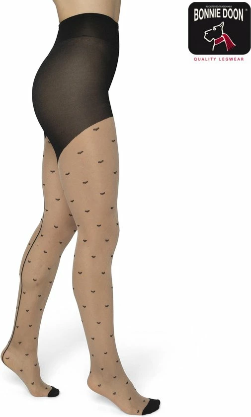 Bonnie Doon Dames Hartjes Panty 30 Denier Off White Maat S/M - Hartjes En Ruitjes - Chique Panty - Hart Dessin - Brede Boord - Comfort - Geruite Print - Little Hearts Tights - Feestelijk - Gebroken Wit - Ecru - Crème - Ivory - BP201905.2 6 Bonnie Doon Dames Hartjes Panty 30 Denier Off White Maat S/M - Hartjes En Ruitjes - Chique Panty - Hart Dessin - Brede Boord - Comfort - Geruite Print - Little Hearts Tights - Feestelijk - Gebroken Wit - Ecru - Crème - Ivory - BP201905.2 - Afbeelding 6