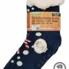 Antonio Huissokken - Huissokken Kerst Zuurstokjes - Marineblauw - Dames - Antislip ABS - One Size (35-42) - Hüttensocken - Warme Sokken - Warme Huissok - Kerstcadeau Voor Vrouwen