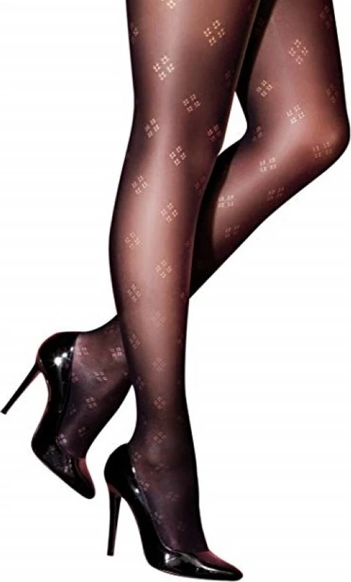 Pretty Polly "Curves" Dot Diamond Fashion Tights - Black - XXL 1 Pretty Polly "Curves" Dot Diamond Fashion Tights - Black - XXL