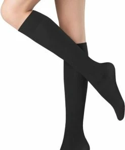 Oroblu All Colors Cotton Kniekousen - Kleur Zwart - Maat One Size