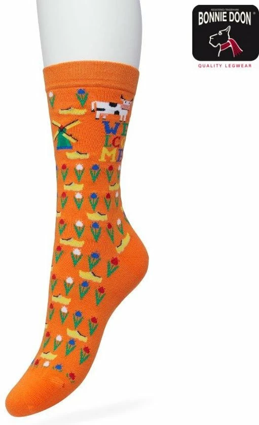 Bonnie Doon Dames Sokken Met Klompen Print Maat 36/42 Oranje - Thema Sokken - Nederland - Holland - Souvenir - Cadeau Sokken - Zacht Katoen Met Gladde Teennaad - Comfortabel - Perfect Cadeau - Celosia Orange - BT991123.1 1 Bonnie Doon Dames Sokken Met Klompen Print Maat 36/42 Oranje - Thema Sokken - Nederland - Holland - Souvenir - Cadeau Sokken - Zacht Katoen Met Gladde Teennaad - Comfortabel - Perfect Cadeau - Celosia Orange - BT991123.1