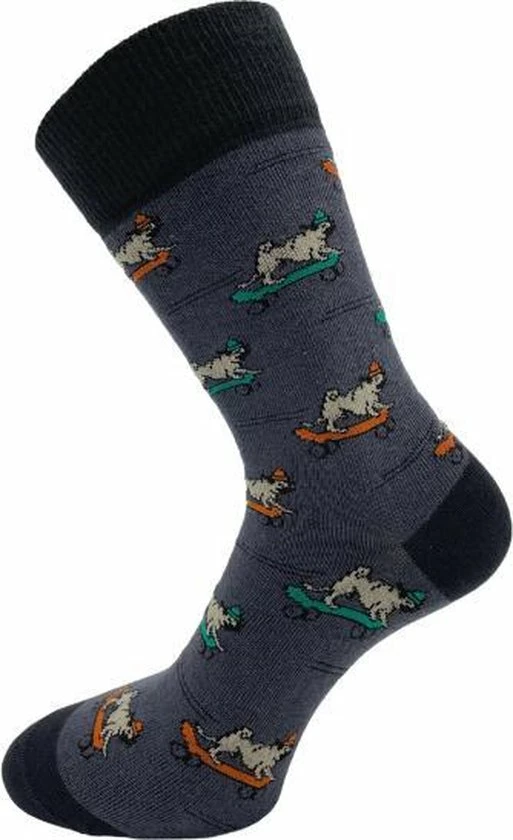 SQOTTON - Naadloze Sokken - Skate Mops - Maat 41-46 1 SQOTTON - Naadloze Sokken - Skate Mops - Maat 41-46