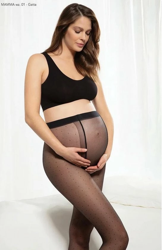 Gatta Zwangerschapspanty Mamma 20 Den, Panty Met Stippen, Zwarte Hippe Positiepanty, Maat L (4) 5 Gatta Zwangerschapspanty Mamma 20 Den, Panty Met Stippen, Zwarte Hippe Positiepanty, Maat L (4) - Afbeelding 5