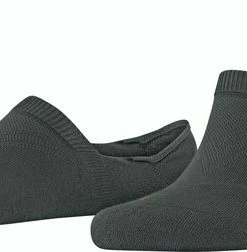 FALKE Cool Kick Invisible Voering Sokken Onzichtbaar Zonder Motief High Cut Met Pluche Zool Ademend Sneldrogend Grijs Unisex Kousenvoetje - Maat 39-41
