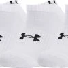 Under Armour Core No Show 3Pk Socks 1363241-100, Unisex, Wit, Sokken, Maat: 42-46