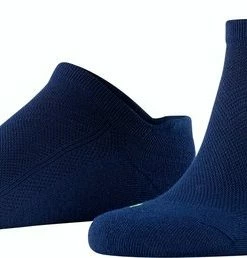 FALKE Cool Kick Sneaker Sneakersokken Versterkte Sneaker Sokken Heren Dames Zonder Motief Met Pluche Zool En Hielband Ademend Sneldrogend Blauw Unisex Sokken - Maat 44-45