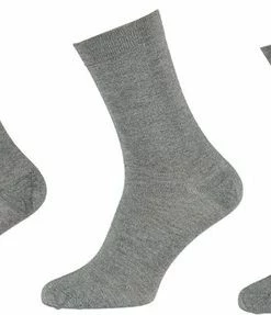 6-Pack Basic Bamboe Sokken 121471000 Van Apollo Unisex - Grijs - 43-46