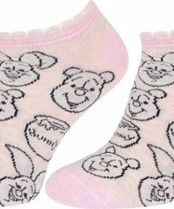 3x Wit-roze Damessokken Winnie De Poeh DISNEY / 37-42 -beenmode Verkoop 550x311