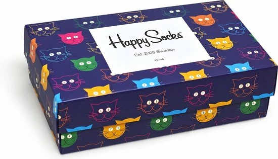 Happy Socks 3P Mixed Cat Socks Giftbox - Maat 36-40 2 Happy Socks 3P Mixed Cat Socks Giftbox - Maat 36-40 - Afbeelding 2