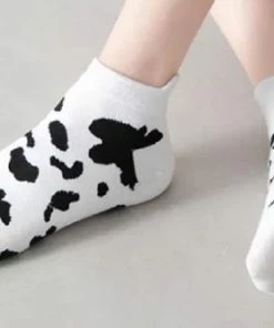 Merkloos Set Van 5 Paar Koeiensokken - Zwart-Wit - Enkelsokken Koe - Unisex - Multipack - Maat 36-41 -beenmode Verkoop 550x333