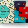 Merkloos Tites Chaussettes - Katten Sokken Giftbox - 5x Lange Sokken - Lange Grappige Sokken - One Size (36-42) - Zwart, Lichtblauw, Rood, Wit, Donkerblauw - Kattenliefhebber - Altijd Goed Cadeau