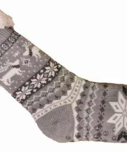 Merkloos Huis Sokken Licht Grijs Vlokken