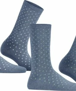 Esprit Fine Dot 2-Pack Met Patroon Ademend Veelkleurig Gestippeld Bio Set Dubbelpak Katoen Multipack Blauw Dames Sokken - Maat 39-42 -beenmode Verkoop 550x362