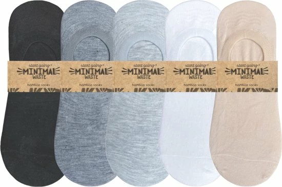 Merkloos Green-goose® 5 Paar Sneakersokken | Bamboe | Footies | Unisex | Anti Zweet | 43-46 | 100% Ecologisch | Anti Transpirant 5 Merkloos Green-goose® 5 Paar Sneakersokken | Bamboe | Footies | Unisex | Anti Zweet | 43-46 | 100% Ecologisch | Anti Transpirant - Afbeelding 5