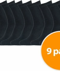 Apollo Bamboo Sokken Navy - 9 Paar Donkerblauwe Bamboe Sokken - Unisex - Maat 43-46