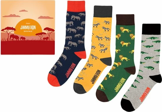 Jimmy Lion Safari Giftbox 4P Multi - 41-46 1 Jimmy Lion Safari Giftbox 4P Multi - 41-46